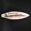 Black and White Diamond Head little surfboard model