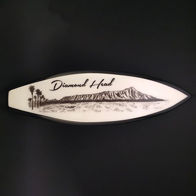 BWDiamondHead Black and White Diamond Head little surfboard model